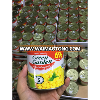 340g canned sweet corn whole kernel vaccum pack